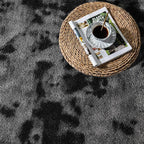 Large Area Rugs for Living Room Bedroom, 5 x 8 Ft Non-Slip Tie-Dyed Modern Area Rug, Soft Thickened Memory Foam Rug, Minimalist Indoor Carpet for Boys Girls Room Nursery Dorm Home Decor, Dark Grey