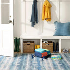 Dash and Albert Paint Chip Machine Washable Area Rug - 6' x 9' Blue - Geometric Accent Rug - Anti-Slip Backing, Lightweight, Machine Washable, High Traffic Areas Kitchen, Mudroom, Laundry Room