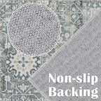 jinchan Runner Rug 3x7 Washable Hallway Rug Distressed Gray Multi Vintage Floral Runner Kitchen Floor Cover Indoor Mat Retro Entryway Living Room Bedroom Office Farmhouse Grey
