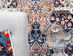 Unique Loom Narenj Collection Classic Traditional Medallion Textured Design Area Rug, 3 x 5 ft, Navy Blue/Tan