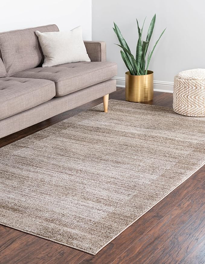 Rugs.com Angelica Collection Rug – 3' x 5' Beige Medium Rug Perfect for Entryways, Kitchens, Breakfast Nooks, Accent Pieces