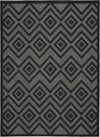 Nourison Home Versatile Charcoal Black 6' x 9' Area Rug - Easy Clean, Non Shedding, Bed Room, Living Room, Dining Room, Kitchen (6' x 9')