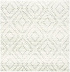 SAFAVIEH Adirondack Collection Area Rug - 10' Square, Ivory & Green, Geometric Design, Non-Shedding & Easy Care, Ideal for High Traffic Areas in Living Room, Bedroom, Dining (ADR131X-10SQ)
