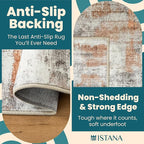 Istana 2x3 Area Rug - Grey Multi Boho Rugs for Living Room 2x3 - Foldable Small Rugs for Bedroom - Stain Resistant Washable Rug Non Slip - Eco-Friendly Area Rugs Indoor