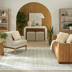 Nourison Home Grace Sage 5'3" x 7'3" Area Rug - Easy Clean, Non Shedding, Bed Room, Living Room, Dining Room, Kitchen (5' x 7')