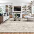 Valenrug Washable Rug 6x9 - Stain Resistant 6x9 Area Rugs for Living Room, Non Slip Backing Printed Rugs for Bedroom, Folable Machine Washable Area Rug(Beige,6'x9')