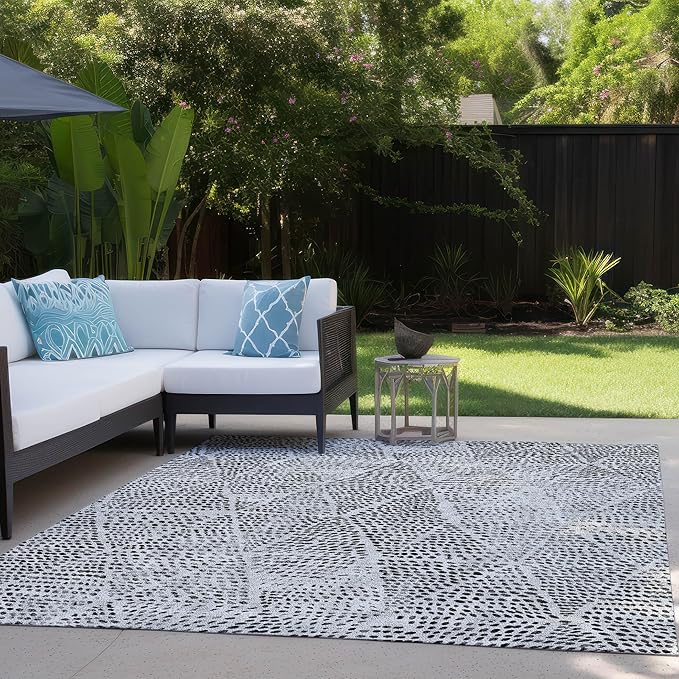 Addison Rugs Chantille ACN591 Pewter 3' x 5' Indoor Outdoor Area Rug, Easy Clean, Machine Washable, Non Shedding, Bedroom, Living Room, Dining Room, Kitchen, Patio Rug