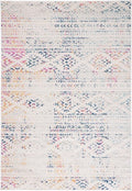 SAFAVIEH Tulum Collection Accent Rug - 2' x 5', Ivory & Blue, Moroccan Boho Tribal Design, Non-Shedding & Easy to Clean, Ideal for Front Door, Kitchen, Entryway, Foyer (TUL272C)