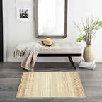 Moroccan Vintage Area Rug, 2x3 Soft Non Slip Indoor Front Door Mat, Low Pile Washable Area Rug Floor Carpet Boho Rugs for Bedroom Kitchen Entrance Bathroom Home Decor