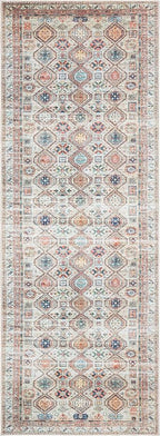 Keen Home Design 2x7 Rug - Machine Washable Runner Rug with Non-Slip Backing, Ideal for Hallway, Entryway, Kitchen, Laundry Room - Vintage, Easy Clean, Durable, Low Pile Rug - (2'6" x 7')
