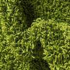 Unique Loom Solid Shag Collection Area Rug (3' 3" Round, Grass Green)
