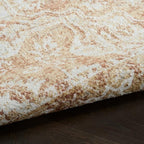 Nourison Home Astra Machine Washable Rust 6'7" x 9' Area Rug - Easy Clean, Non Shedding, Bed Room, Living Room, Dining Room, Kitchen (7' x 9')