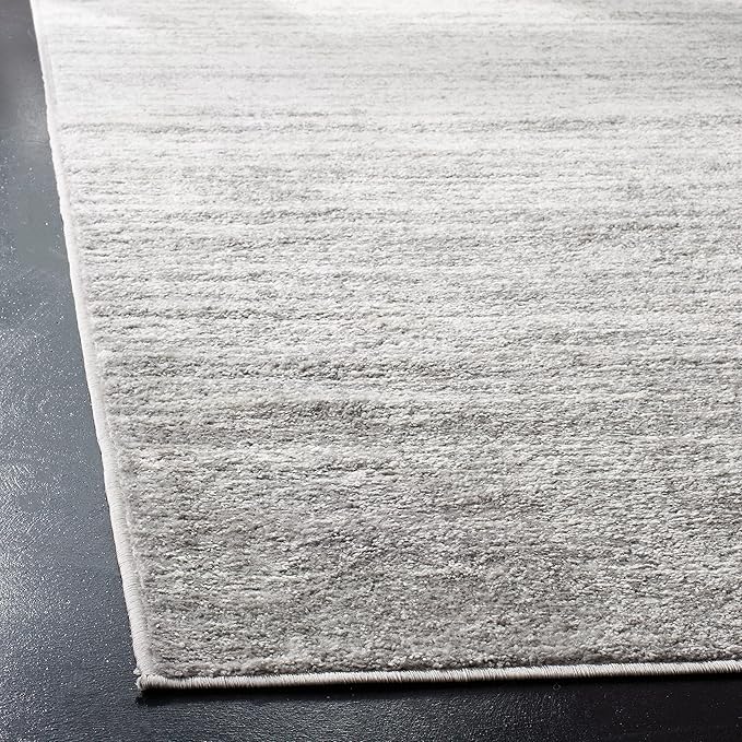 SAFAVIEH Adirondack Collection Runner Rug - 2'6" x 22', Ivory & Silver, Modern Ombre Design, Non Shedding & Easy to Clean, Ideal for Hallway, Foyer, Kitchen, Entryway, Bedroom (ADR113B)