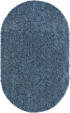 Unique Loom Davos Shag Collection Area Rug - Solid (7' 10" x 10' Oval, Marine Blue)