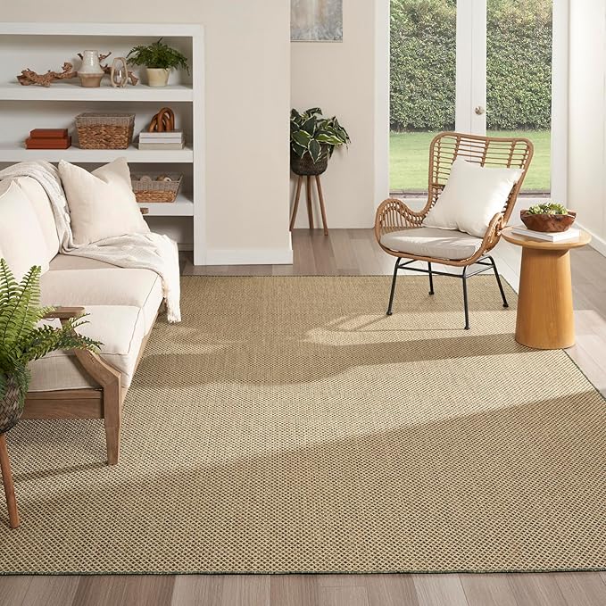 Nourison Home Courtyard 10' x 14' Green Fabric Area Rug
