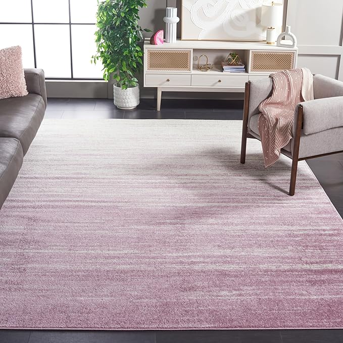 SAFAVIEH Area Rug 9x12 - Adirondack Collection - Large - Cream & Purple, Modern Ombre Design, Non Shedding & Easy to Clean, Ideal for Living Room, Bedroom, Office, Dining Space (ADR113L)