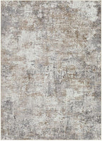 Area Rug Living Room Rugs - 9x12 Washable Large Soft Indoor Neutral Modern Abstract Low Pile Rug Carpet for Bedroom Dining Room Farmhouse Home Office - Brown/Grey/Black