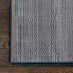 Unique Loom Solid Shag Collection Area Rug (6' 1" x 9' Rectangle, Sapphire Blue/ Navy Blue)