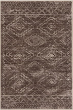 KILOCOCO Boho Entryway Rug 3x5 Area Rug Washable Non Slip Throw Rugs Soft for Kitchen Living Room Dining Bedroom Geometric Moroccan Carpet, Rust Red