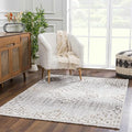 Hauteloom Poydras Farmhouse Living Room Bedroom Modern Moroccan Area Rug - Soft Shaggy High Low Carpet - High Pile - Bohemian, Boho - Gray, Beige, Cream - 9'2" x 12'