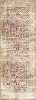 Keen Home Design 2x7 Rug - Machine Washable Runner Rug with Non-Slip Backing, Ideal for Hallway, Entryway, Kitchen, Laundry Room - Vintage, Easy Clean, Durable, Low Pile - (2'6" x 7')
