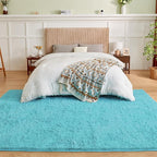 Andency 6x9 Area Rugs Blue, Large Shag Fluffy Soft Shaggy Rugs for Living Room Bedroom, Non-Slip Thick Plush Carpet for Kids Girls and Boys, Dorm Nursery Home Decor Aesthetic