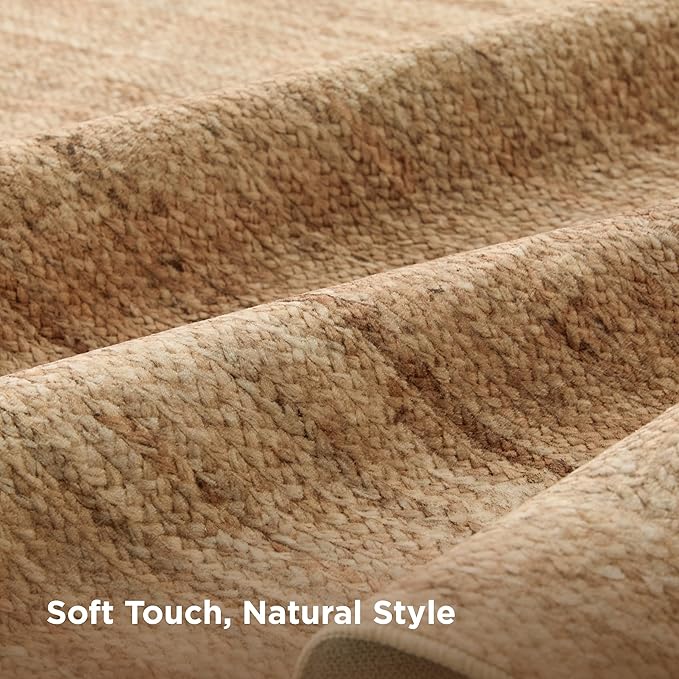 Bedsure 3x5 Printed Jute Rug for Living Room, Machine Washable Rugs, Jute-Look Rug, Non-Slip Backing, Non-Shedding