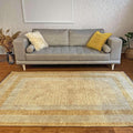 Alfa Rich 7x10 Amber Gold Washable Area Rugs for Living Room Bedroom Kitchen Dining Cotton Rug