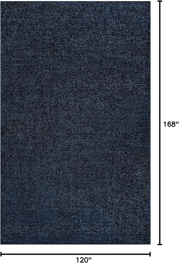 JONATHAN Y Haze Solid Low-Pile Navy Indoor Area Rug 10x14, Coastal,Bohemian,Minimalist,Classic, Easy-Cleaning for Living Room,Bedroom,Kitchen,Pet Friendly,Non-Shedding (SEU100C-14)