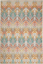 Dash & Albert Seneca Stone Machine Washable Rug, Runner-2.5 X 8 Feet, Multi Graphic Pattern