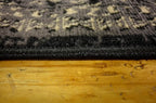 Unique Loom Taftan Collection Border Geometric Tribal Inspired Design Area Rug (2' 7 x 10' 0 Runner, Black/ Gray)