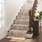 jinchan Kelda Runner Rug 2x7 Hallway Rug Kitchen Washable Runner Vintage Mat Retro Lightweight Non-Slip Floor Cover Distressed Thin Carpet for Entryway Bathroom Bedroom Laundry Room Stairway Brick Red