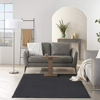 Nourison Home Nourison Essentials Black 5' x 7' Area Rug - Easy Clean, Non Shedding, Bed Room, Living Room, Dining Room, Kitchen (5' x 7')