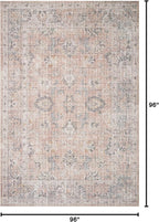 Loloi Skye Collection SKY-01 Blush/Grey 8'-0" x 8'-0" Round Area Rug