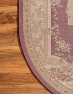 Unique Loom Versailles Collection Traditional Classic Floral Motif Area Rug (3' 3 x 5' 3 Oval, Burgundy/Ivory)