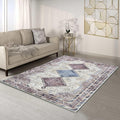 Fame Living Washable Area Rug. Modern Farmhouse. Vintage. Turkish. Bohemian. Distressed. Oriental. Traditional. Rugs for Living Room. Dining. Bedroom. Office. Entryway. Foyer. (863TT, 5' x 6'9")