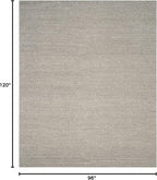 SAFAVIEH Area Rug 8x10 - Natura Collection - Large - Silver, Handmade Wool Blend, Textured Design, Ideal for Living Room, Bedroom, Dining Space (NAT620C)