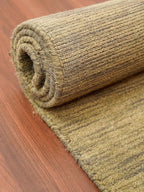 Rugsotic Carpets Hand Knotted Loom Wool 9'x12' Area Rug Solid Green L00111