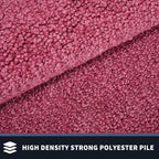 PURRUGS Dirt Trapping Door Mat 24" x 60", Non-Slip/Skid Machine Washable Entryway Rug, Shoes Scraper, Throw Rug, Super Absorbent Area Rug for Muddy Wet Shoes and Paws, Pink & Burgundy Red