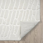 Abani Neutral Cream Area Rug for Living Room, Bedroom - Pebble Pattern - 2' x 3' - Durable & Easy to Clean