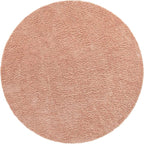 Unique Loom Davos Shag Collection Area Rug - Solid (10' Round, Dusty Rose)