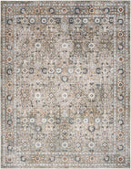Nourison Home Astra Machine Washable Gold Grey 7'10" x 10' Area Rug - Easy Clean, Non Shedding, Bed Room, Living Room, Dining Room, Kitchen (8' x 10')