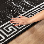 GLORY RUGS Area Rugs Marble 4x5 Black Gray Carpet Modern Abstract Rug Living Room Dining Bedroom Rug
