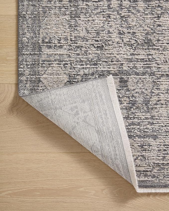 Loloi Amber Lewis Alie Collection ALE-03 Charcoal/Dove 2'-7'' x 10'-0'', .13'' Pile Height, Runner Rug