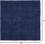 Unique Loom Solo Collection Area Rug - Calabasas (4' 1" Square, Navy Blue)