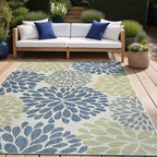 Beverly Rug Outdoor Rug 5x7 Modern Exotic Tropical Leaf Area Rugs for Indoor and Outdoor Patio Deck Porch Garden Water Resistant Washable Outside Carpet (5 x 7 Olive)