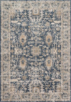 Loloi Teagan Collection TEA-03 Denim/Pebble 7'-11" x 10'-6" Area Rug, Large, Soft Neutral Rug, High-Traffic for Living Room, Bedroom, Home Office, Dining Area