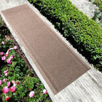 English Home Custom Size Anti Slip Striped Design Light Weight Durable TPR Backing Thin Pile Runner Rug (26" x 30')