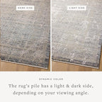 Loloi Amber Lewis Alie Collection ALE-04 Sky/Stone 2'-7'' x 10'-0'', .13'' Pile Height, Runner Rug
