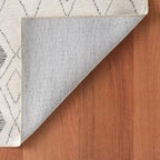 Dash & Albert Chandler Ivory Machine Washable Rug, 7.5 X 9.5 Feet, Ivory Geometric Pattern - Premium Luxury Hotel Quality Soft Breathable Hypoallergenic Machine Washable Easy Care All Season